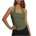 thumbnail image 1 of PFRNLF Women's Tank Top Summer Fitted Basic Camisole Trendy Workout Halter Backless Tank Tops, 1 of 7