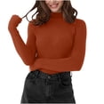 thumbnail image 1 of PFRNLF Women's Turtleneck Sweaters Long Sleeve Stretch Ribbed Tops Fitted Casual Basic Knit Sweater, 1 of 8