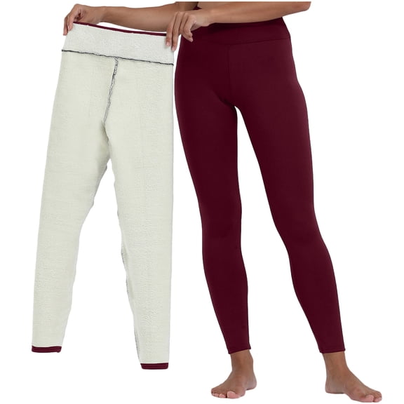 PFRNLF Womens Fleece Lined Leggings High Waisted Tummy Control Winter Soft Workout Warm Yoga Pants