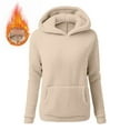 thumbnail image 1 of PFRNLF Womens Fuzzy Sherpa Hoodie Sweatshirts Winter Warm Loose Cozy Long Sleeve Hooded Pullover, 1 of 8