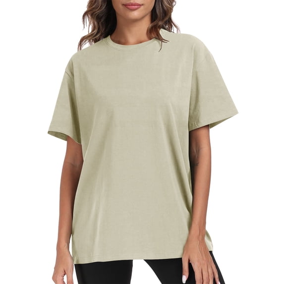 PFRNLF Womens Oversized T Shirts Loose Fit Crewneck Short Sleeve Tops Summer Casual Y2K 2025 Basic Tee