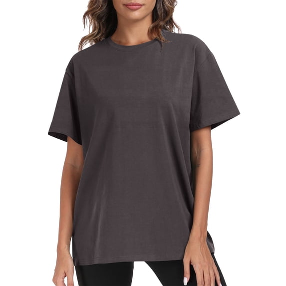 PFRNLF Womens Oversized T Shirts Loose Fit Crewneck Short Sleeve Tops Summer Casual Y2K 2025 Basic Tee