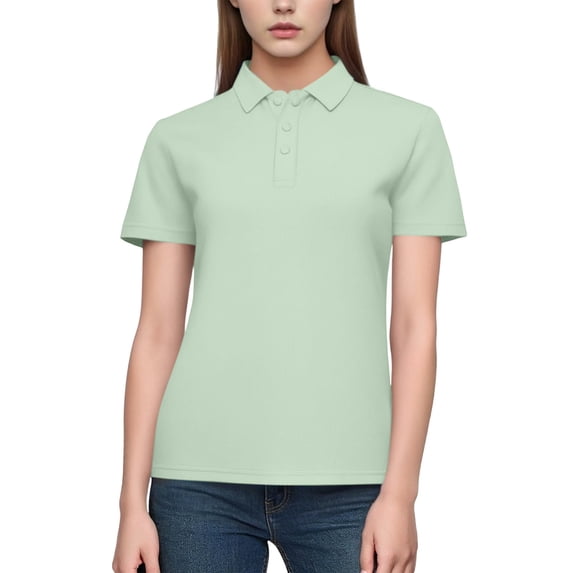 PFRNLF Womens Polo Shirts Casual Short Sleeve Cotton Pique Polo T Shirts Classic Summer Golf Shirts