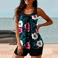thumbnail image 1 of PFRNLF Womens Two Piece Tankini Swimsuit Modest Bathing Suit Mesh Flowy Swim Top with Tummy Control Boy Shorts, 1 of 6