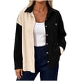 thumbnail image 1 of PFRNLFNo Boundaries Womens Corduroy Button Down Shirts Fall Loose Casual Long Sleeve Tops, 1 of 8