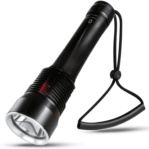 PFSN Dive Light Scuba Flashlight, 4000 Lumen Professional Diving Light 100M Waterproof Underwater Flashlight for Diving, Rechargeable LED Dive Torch Best Gear for Caving, Snorkeling, Spearfishing