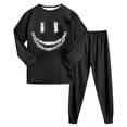 thumbnail image 1 of PFWOWB 2 Piece Kids Mummy Graphic Pajama Set with Long Sleeve Top and Printed Pants (Black,3-4 Years), 1 of 4