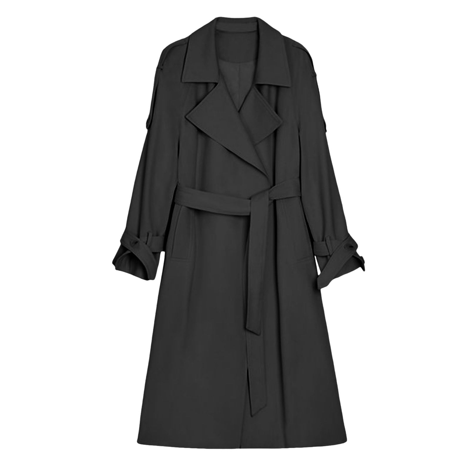 Chrisuno Women's Double Breasted Trench Coat, Mid-Length