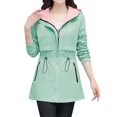PFWOWB Jacket Women Women's Long Sleeve Fashion Solid Color Coat Zipper