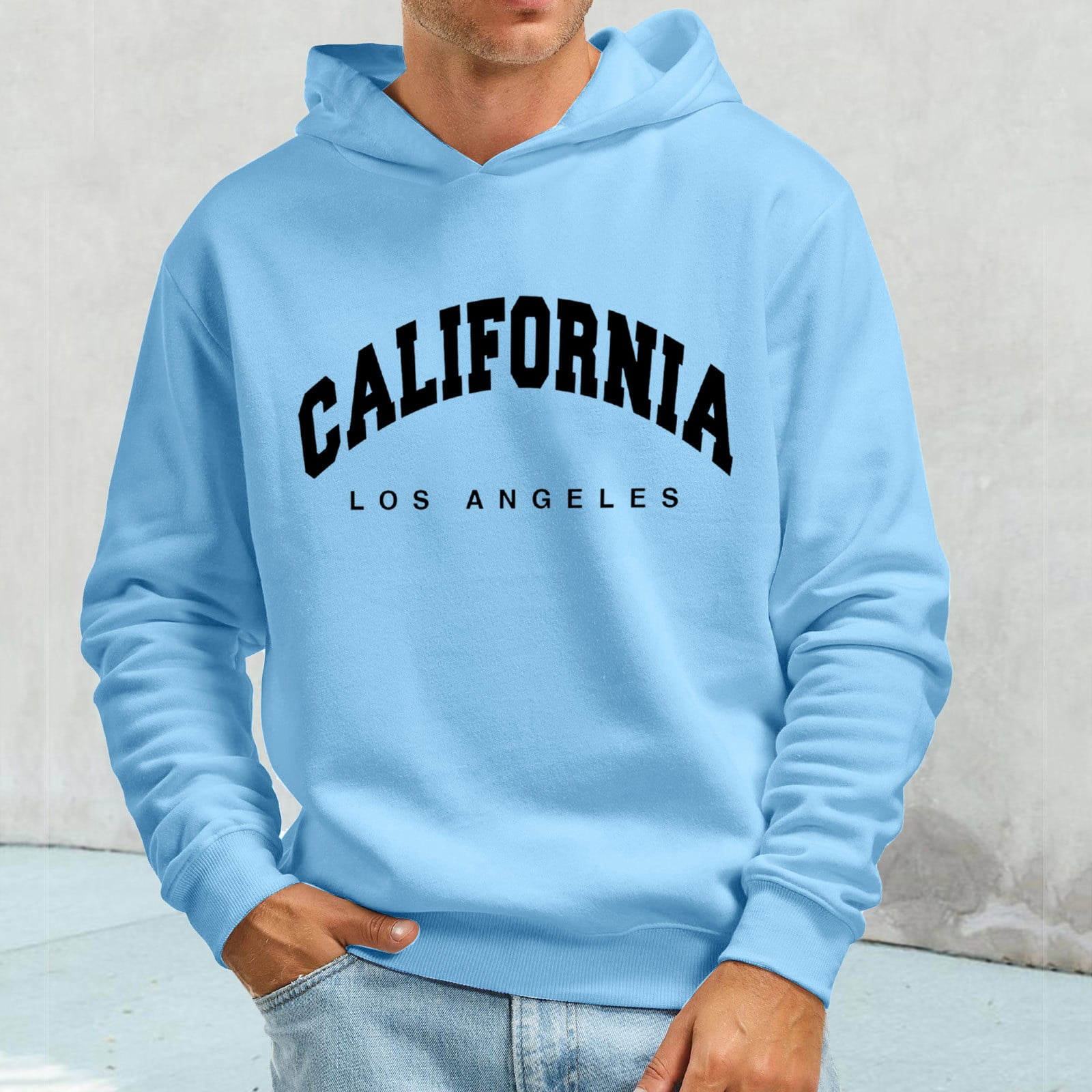 PFWOWB Men's Sweatshirts No Hood Mens Casual Fashion Solid Color