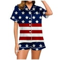 PFWOWB Night Shirt Women's Independence Day Flag Print Stylish Everyday