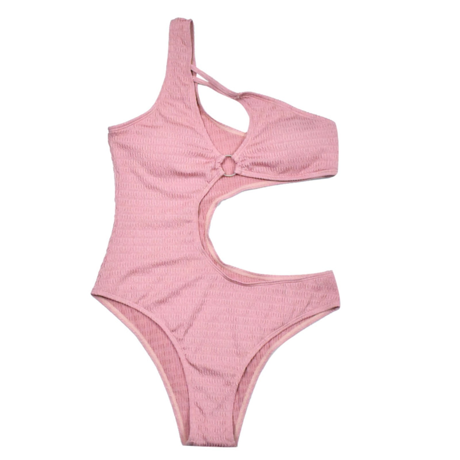 PFWOWB One Piece Bathing Suits White Women's One Shoulder Hollow