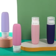 PFWOWB Travel Bottles for Toiletries,Approved 3oz Travel Size Containers LeakProof Refillable Liquid Silicone Squeezable Travel Accessories for Shampoo Conditioner Lotion (4 Pack)