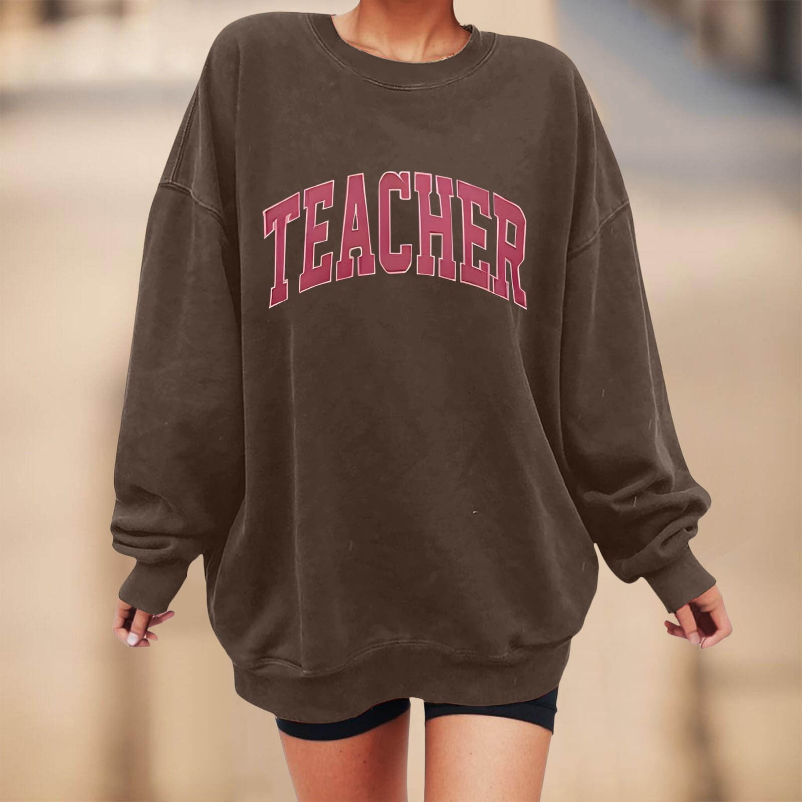 PFWOWB Women's Sweatshirts Oversized Sweatshirt for Women Long Sleeve