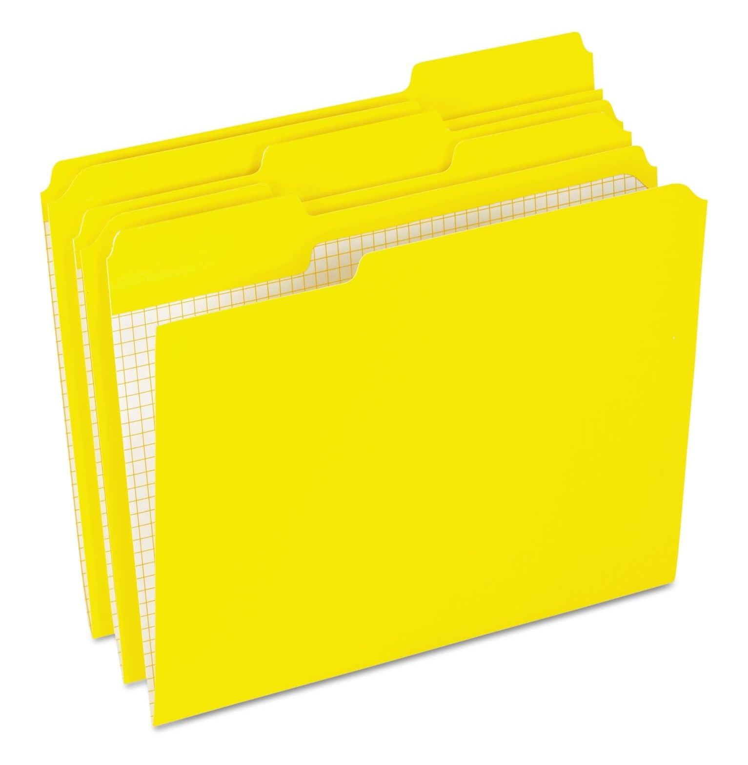 PFXR15213YEL DoublePly Reinforced Top Tab Colored File Folders