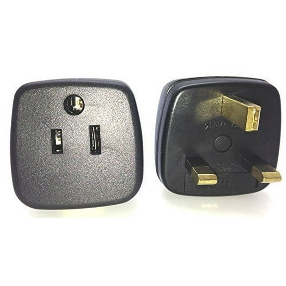 PG-12UK USA to UK, China, Ireland Outlet Travel Plug Adapter Grounded with Fuse, Type G (BS 1363 Standard)