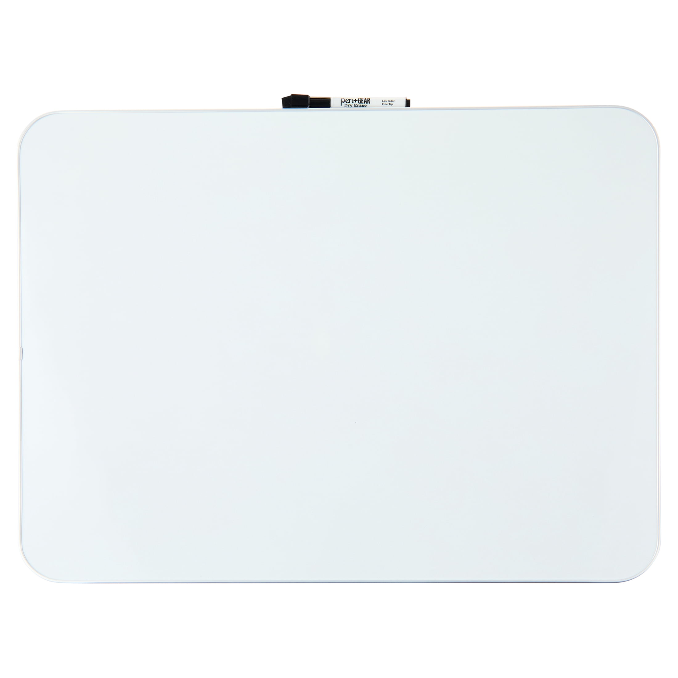 Pen+Gear Magnetic Dry Erase Board with Dry Erase Marker and 2 Magnets, White, 17" x 23"