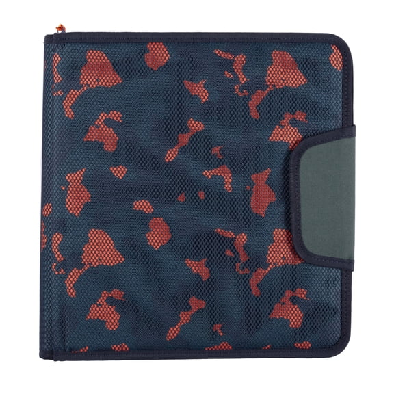 Pen+Gear Fashion 2" Round-Ring Zipper Binder, Camo