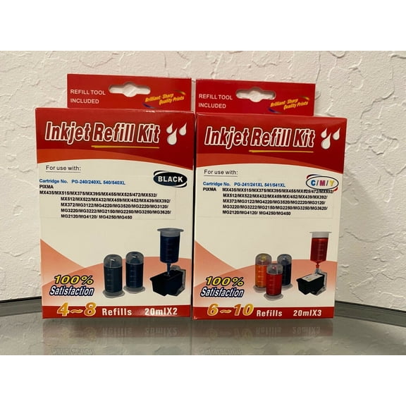 PG-240 CL-241 Cartridges DIY Refill kit Box for Canon PIXMA