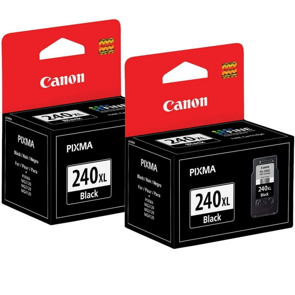 Canon PG-240XL 11ml Black Ink Cartridge for Select PIXMA MG, MX, TS Series Printers, 2-Pack