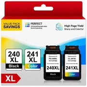 PG-240XL CL-241XL Ink Cartridges for Canon Ink 240 and 241, Compatible with PIXMA MG2120 MG2220 MG4220 MX372 MX392 TS5120, 2-Pack