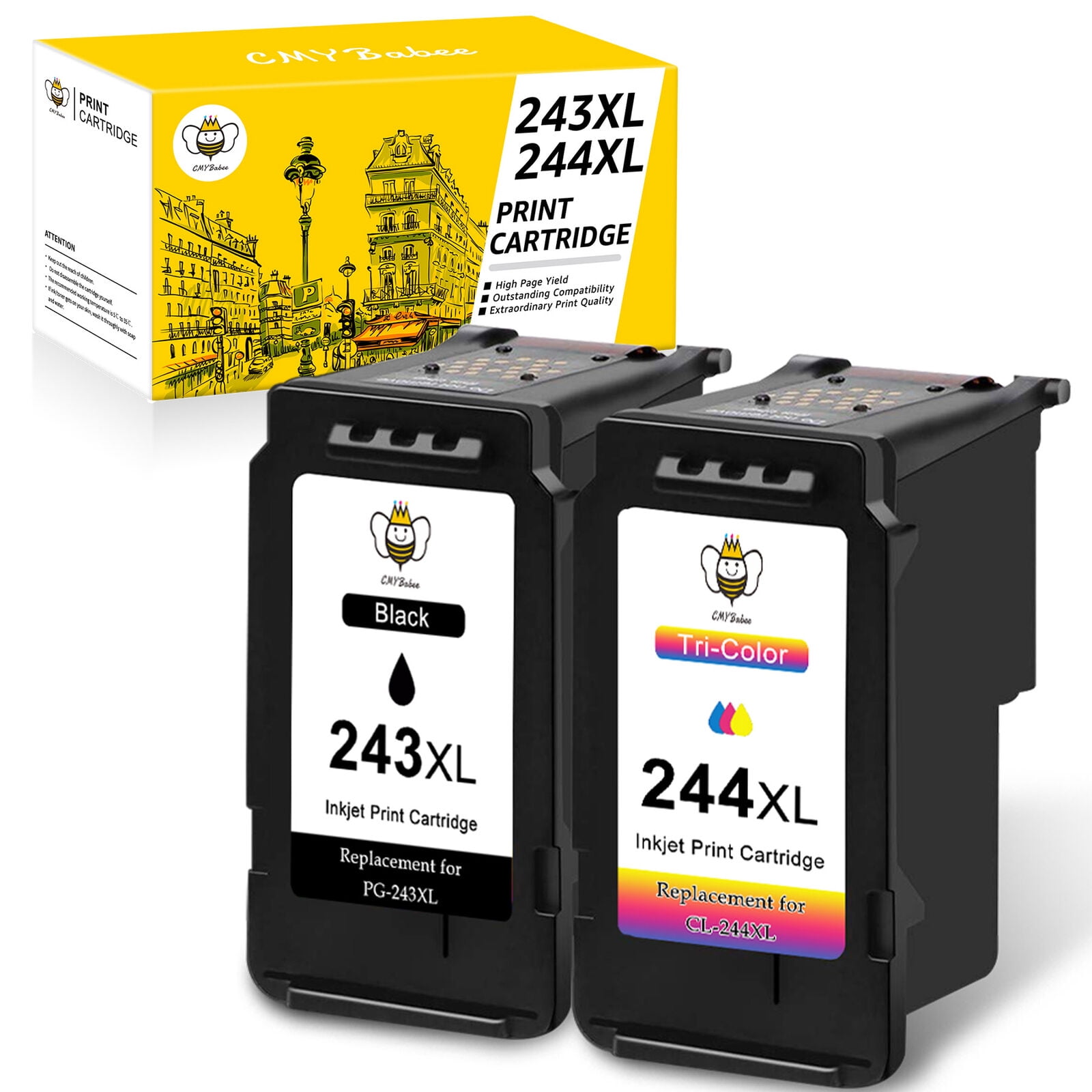 PG243 CL244 Compatible for PG243 and CL244 use with Canon PIXMA