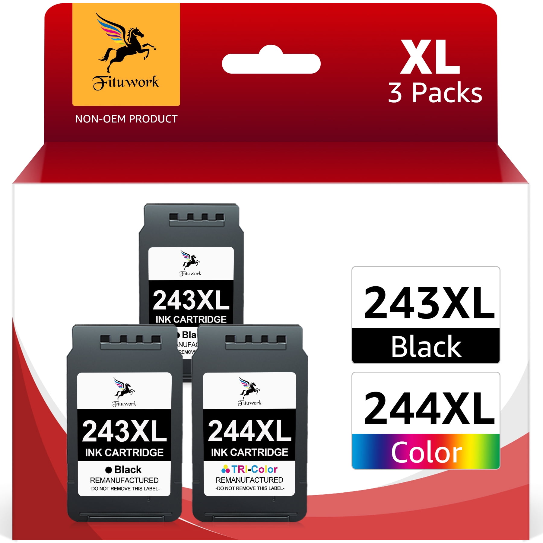 PG243 CL244 Ink Cartridge Replacement for Canon 243 244 243XL 244XL PG243 CL244 XL