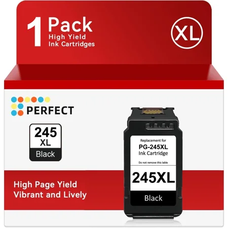 PG-245 245XL Ink Cartridges Compatible for Canon Ink 245 Black Used in PIXMA MX492 MX490 MG2522 MG2920 MG2922 TR4520 TR4522 TR4527 TS3320 TS3322 Printers, 1 Pack