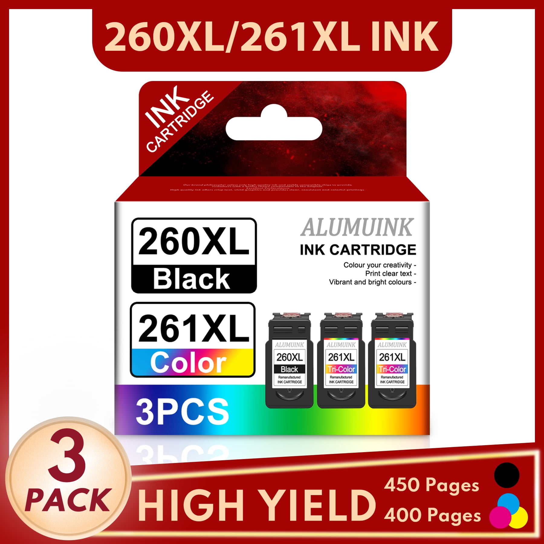 PG260XL and CL261XL Ink Combo Pack, Replacement for Canon 260XL