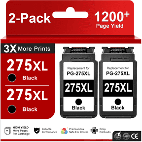 PG 275 Black Ink Cartridge Compatible for Canon 275 Ink for 275 Ink Cartridge for Pixma TS3722 TS3522 TR4722 TS3500 TR4720 (2 Black)
