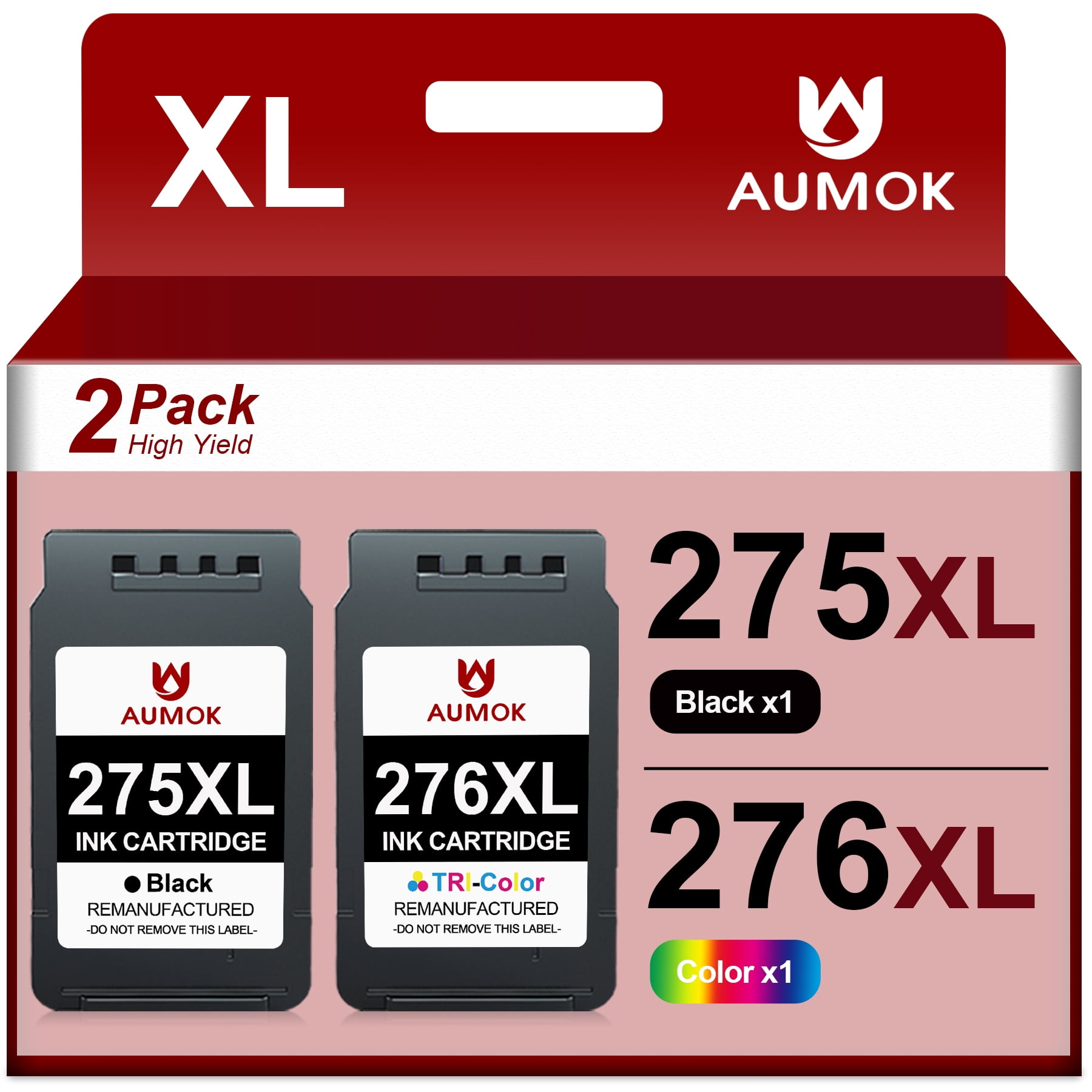 Pg 275 Cl 276 Xl Printer Ink For Canon 275xl And 276xl Ink Cartridges 1 Black 1 Color 