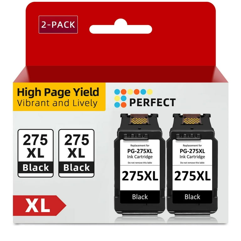 Canon PG-275XL Black Ink Cartridge 2-Pack, Compatible with PIXMA