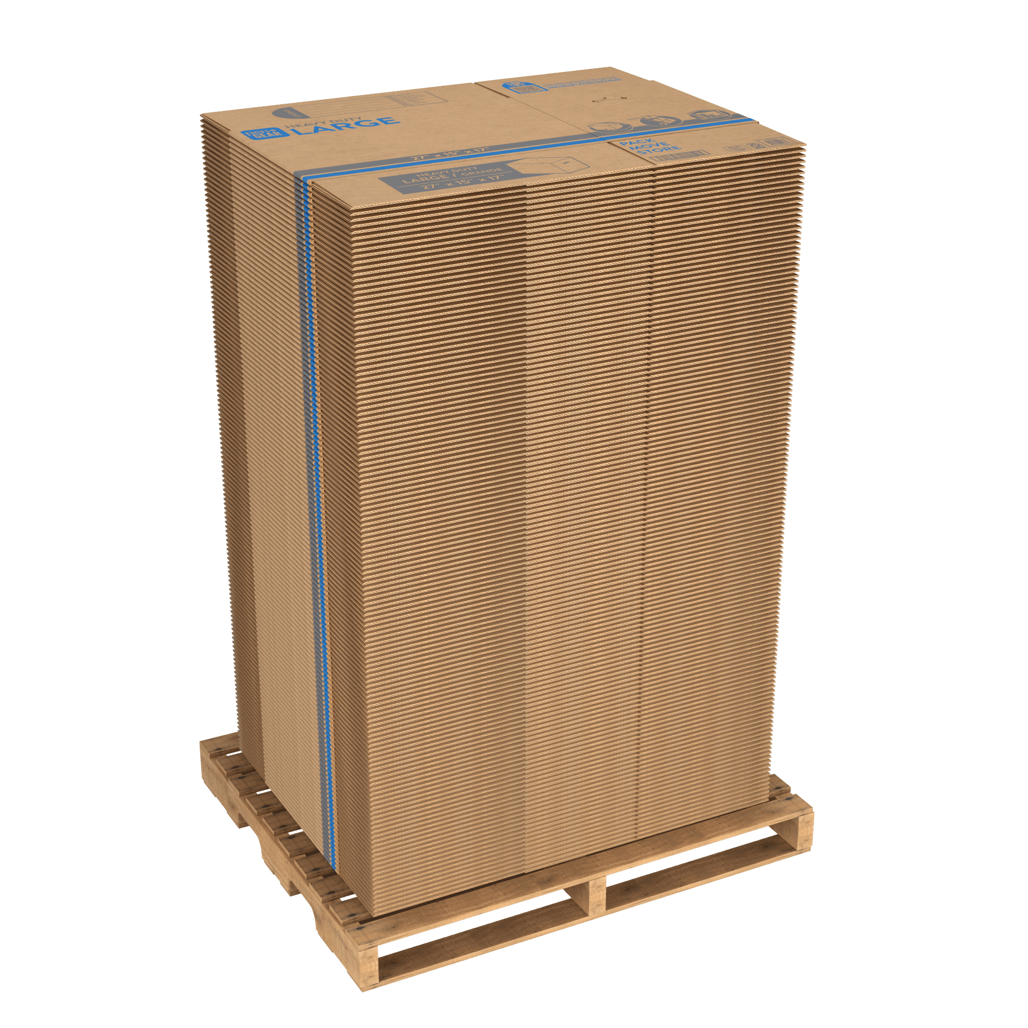 Pen+Gear Large Heavy Duty Moving Boxes, 27 in x 15 in x 17 in, 135-Count Pallet