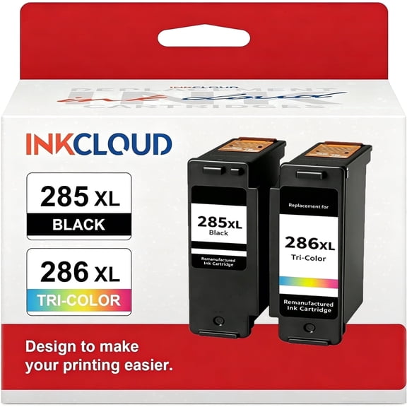 PG-285 XL CL-286 XL Ink Cartridges Compatible for Canon 285 286 Inkjet Printer Ink Combo Pack Work with TS7720 TR7820 TS7722 Printers