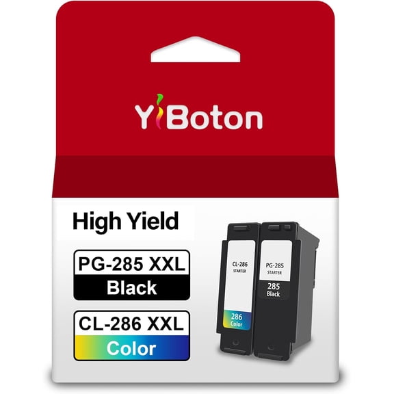 PG-285 XXL Black/CL-286 XXL Color Large Capacity Ink Cartridges Replacement for Canon PG285 CL286 PG-285XXL CL-286XXL Ink for Canon TS7720 7720 TS7722 and TR7820 Printer (2-Pack)