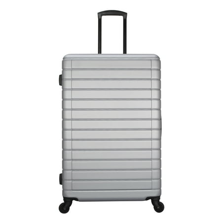 Protege Traveling Vacationer 28" Checked ABS Hardside Upright Luggage, Silver