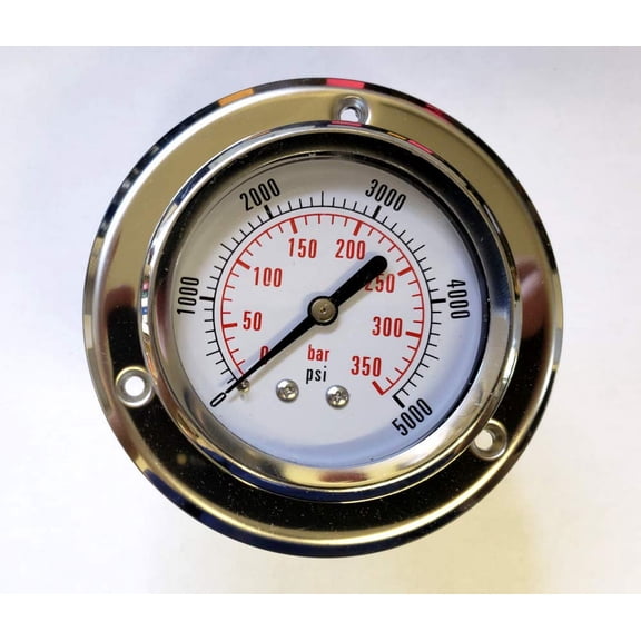 PG 5000-PM - 2-1/2'' 5000 PSI Panel Mount Pressure Gauge 1/4'' NPT