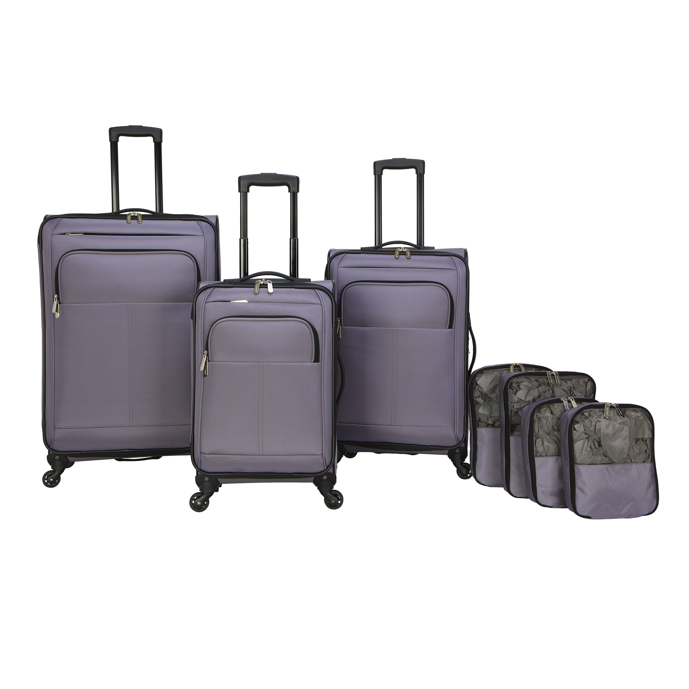 Protege 7 Piece Softside Polyester Luggage Set With 360 Spinner