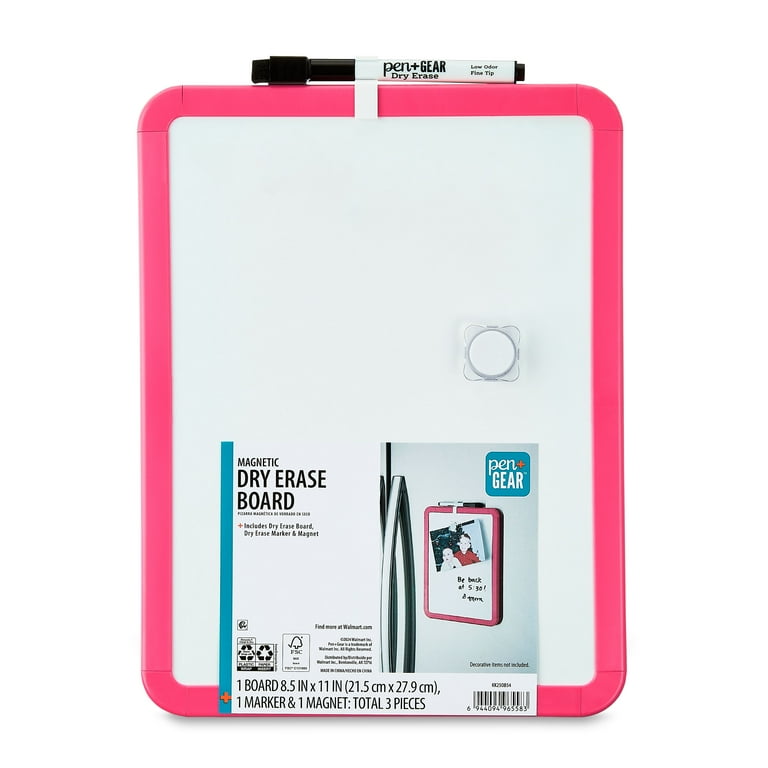 マリーページ Pen+Gear Magnetic Dry Erase Board with Marker and Magnet, Pink