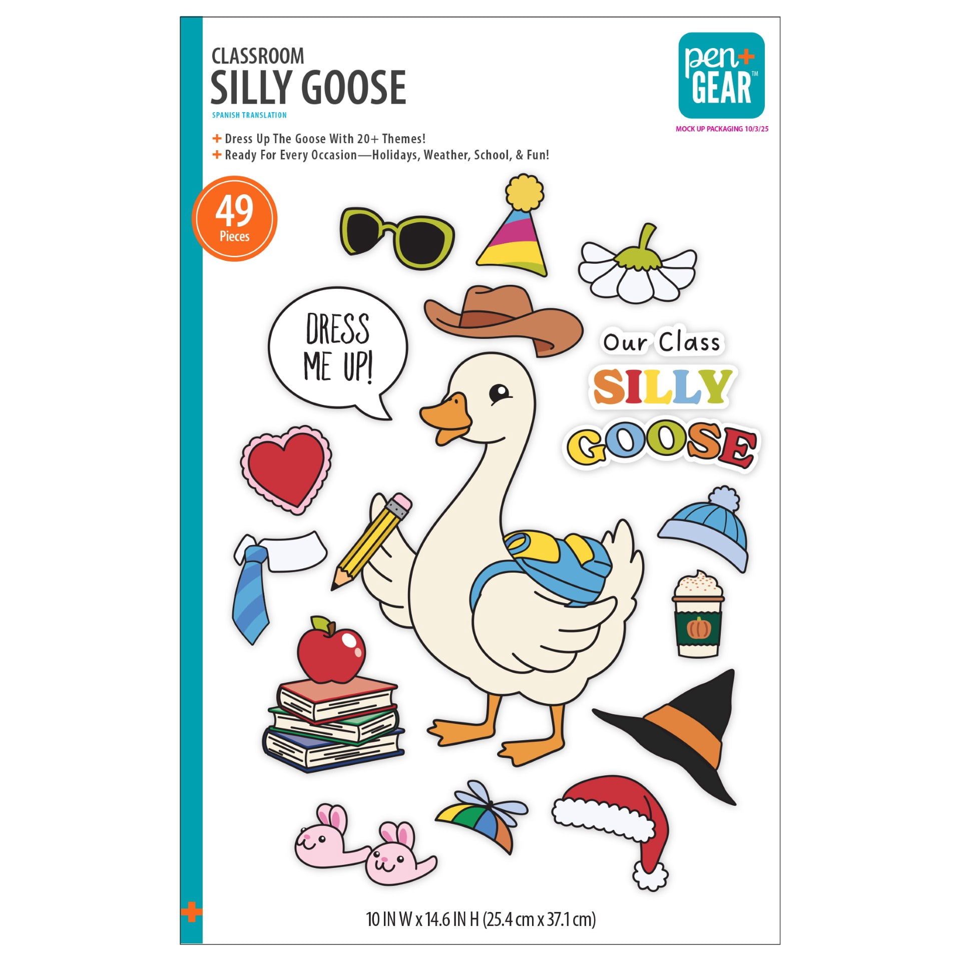 Pen+Gear Silly Goose Classroom Decorations Set, 49 Pieces, Multiform