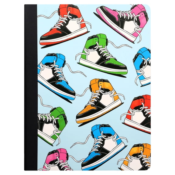 Pen+Gear College Ruled Composition Book, 7.5" x 9.75", Multicolor Sneakers, 80 Sheets