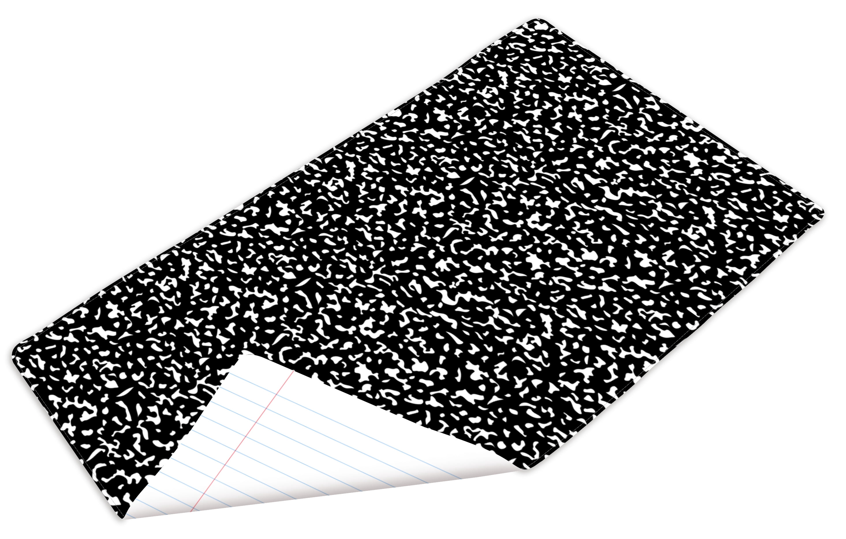 Pen+Gear Reversible Desk Mat, Black and White Composition Book Design, 25.98 in x 14.96 in