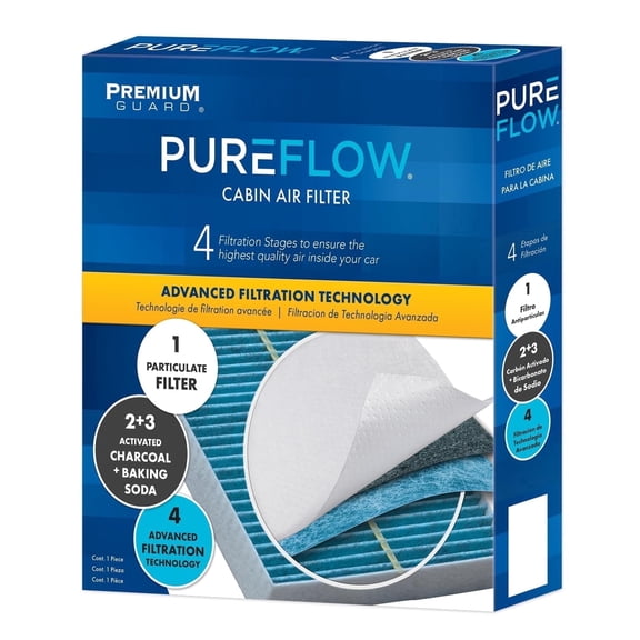 PUREFLOW PC99876X Cabin Air Filter | Fits 2022-2027 Kia Carnival 3.5L; 2025-2027 Carnival 1.6L, Front