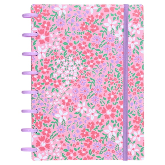 Pen+Gear Disc-Bound Ruled Journal, 6 x 8, Pink Floral, 256 Pages