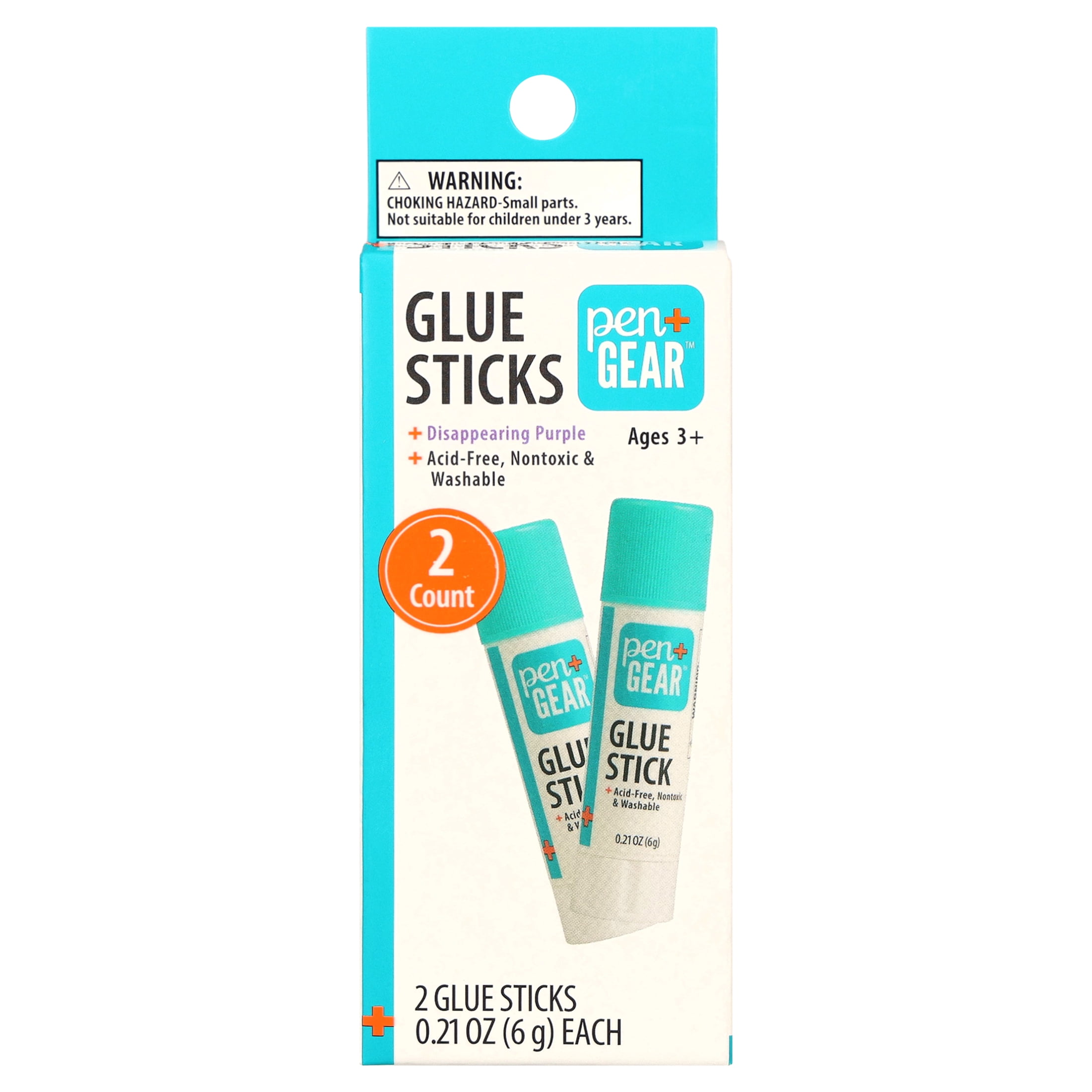 Pen+Gear Glue Sticks, Washable Disappearing Purple, Glue Sticks for Kids, 2 Count