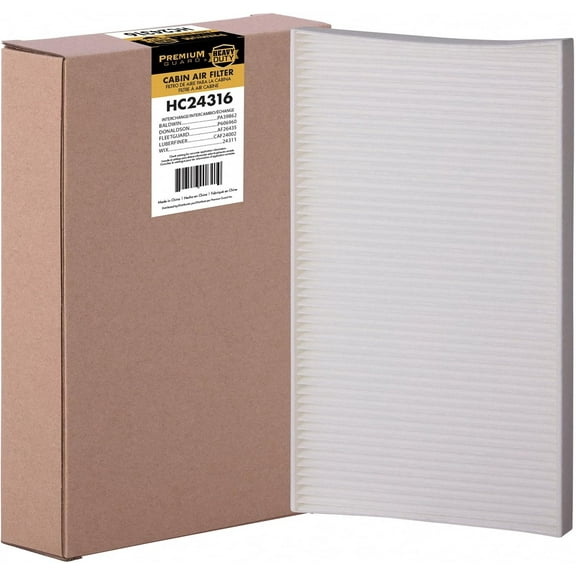 PG HD Cabin Air Filter HC24316|Fits 1996-2017 Champion & IC Buses; IHC/ Navistar Trucks 3000, 4000, 7000, 8000 VT365, CXT, HX, Lonestar, MXT, RXT, & Workstar trucks w/ DT466 & DT570, CAT CT610 C13