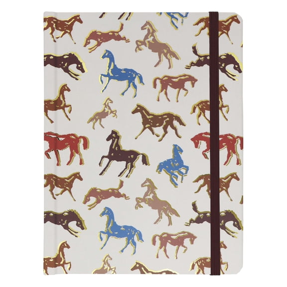 Pen+Gear Horse Casebound Journal, 6x8 Inch, 120 Perforated Ruled Sheets