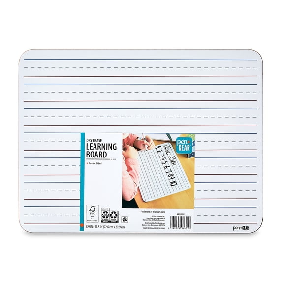Pen+Gear Dry Erase Learning Board Whiteboard, 8.9 in x 11.8 in