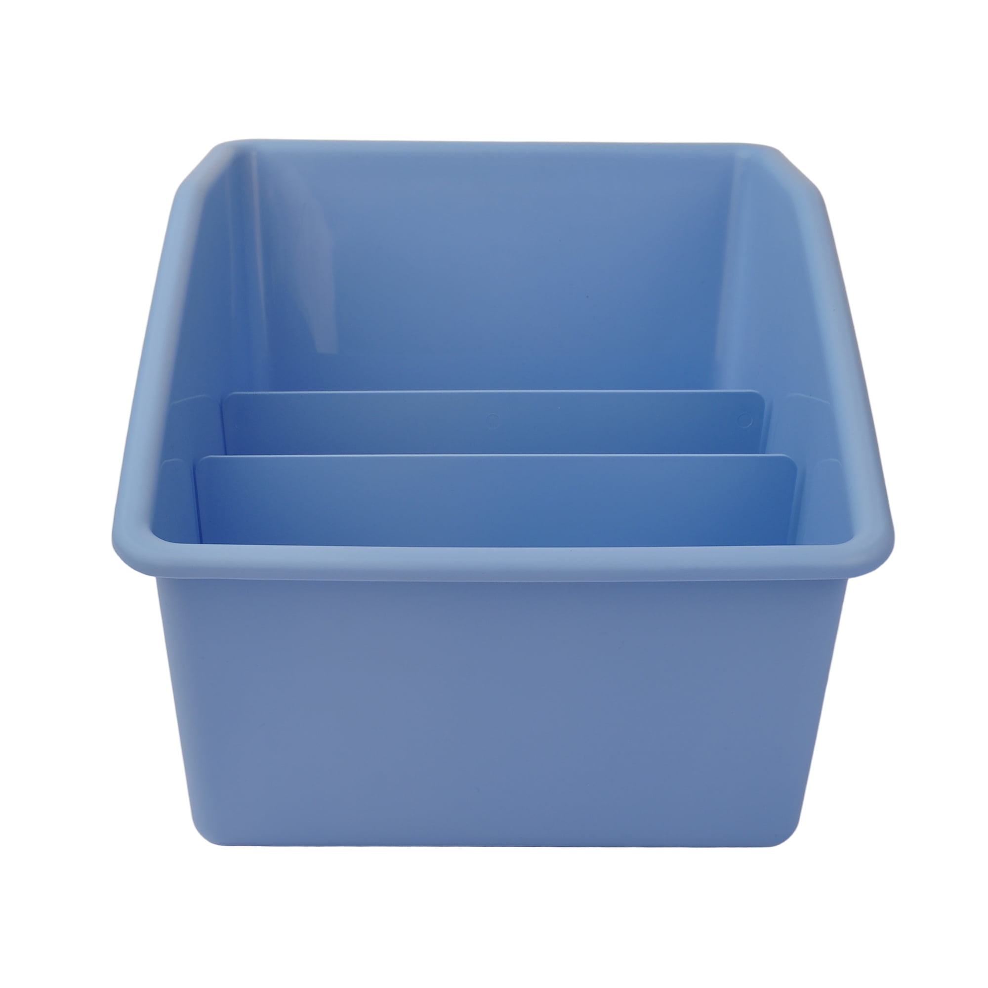 Pen+Gear Blue Plastic Book Bin Desk Organizer and Book Storage