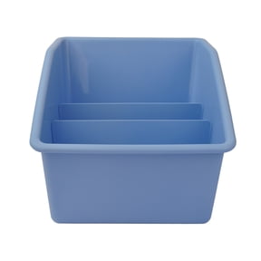 Pen+Gear Blue Plastic Book Bin Desk Organizer and Book Storage